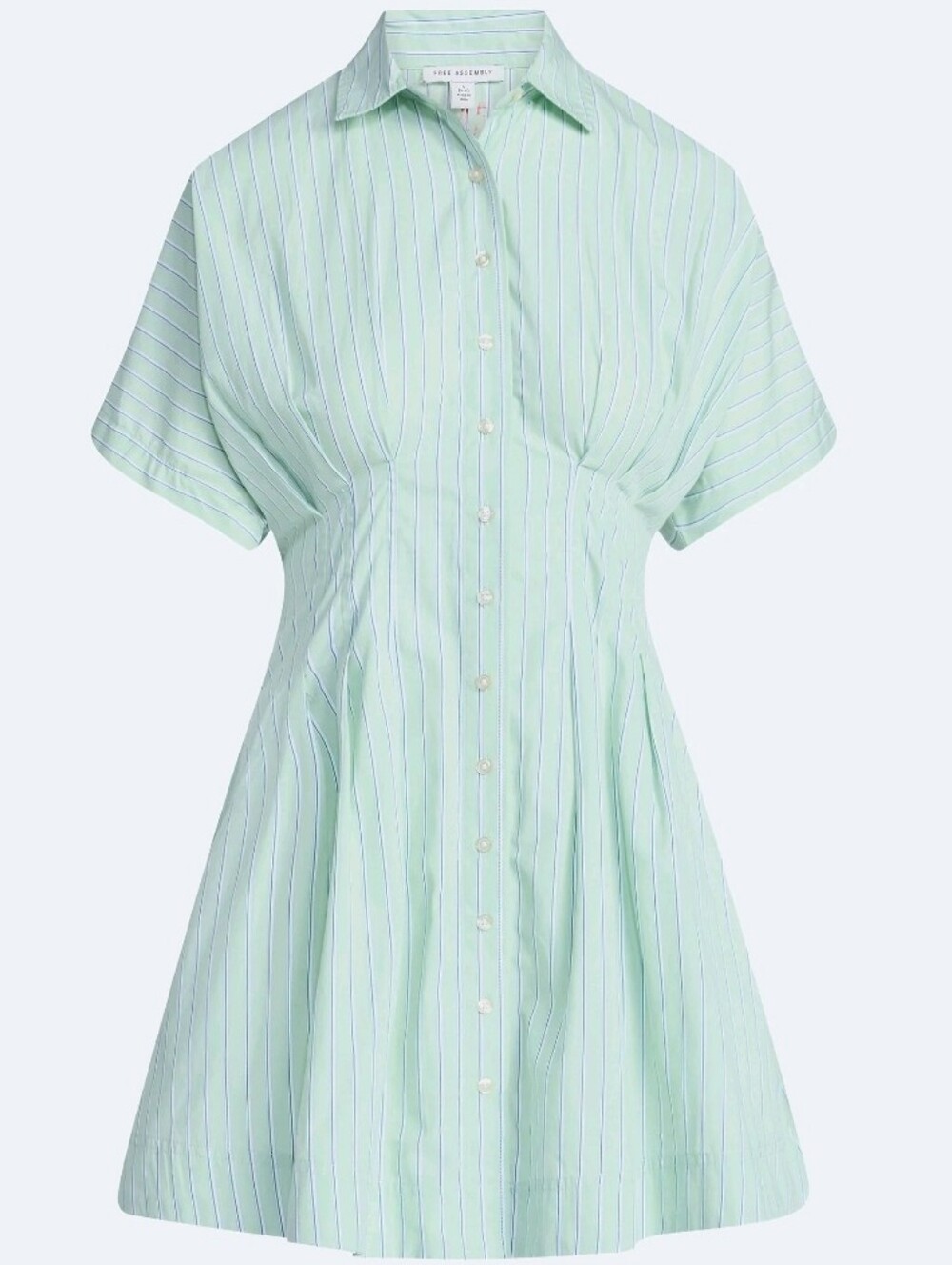 Free Assembly Women's Short Sleeve Corset Mini Dress,